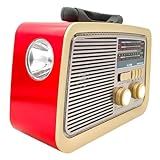 Rádio AM FM Retrô Vintage Portátil