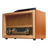 Rádio Am Fm Sw Bluetooth Retro Vintage Estilo Antigo Bateria