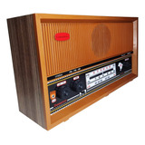 Rádio Antigo Madeira Vintage 3 Faixas Itamarati Pilha Bivolt