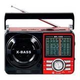 Rádio Bass Retro Vintage Caixa Som Usb Mp3 Bluetooth A1088