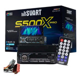 Rádio Bluetooth Mp3 Svart S500 X Pro Chicote Controle Remoto