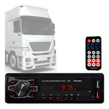 Rádio Carro Som Caminhão 6688 24v Mp3 Usb Aux Bluetooth 45w