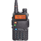 Rádio Comunicador Ht Dual Band Uhf Vhf Uv 5r Fm Fone Ptt