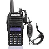 Rádio Comunicador HT Profissional Dual Band UHF VHF FM Baofeng UV82 Preto   Fone