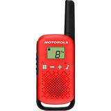 Rádio Comunicador Talkabout 25km T110br Motorola par Cor Vermelho