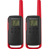 Rádio Comunicador Talkabout 32km T210br Motorola att T200br Bandas De Freq ência Frs 462 467mhz Em Banda Uhf Cor Vermelho