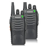 Radio Comunicador Walk Talk Profissional Bf 888s 16 Canais Cor Preto