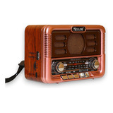Rádio Estilo Retrô Vintage Bluetooth Modelo