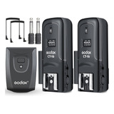 Rádio Flash Godox Ct 16 Transmissor 2 Receptores