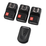 Rádio Flash Pt 04gy Transmissor E 3 Receptores 4 Canais