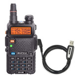Radio Ht Dual Band uhf vhf Baofeng Uv 5r Fone Cabo Usb