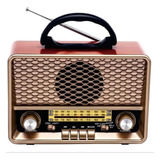 Rádio Multifuncional Am Fm Bluetooth Retrô Vintage Madeira