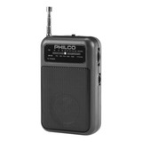Rádio Philco Am fm A Pilhas Aaa Phr1000 bk Portátil Bolso