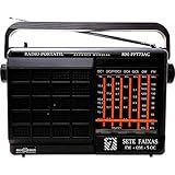 Rádio Portátil 7 Faixas AM-FM-OC Preto RM PFT 73AC - MotoBras