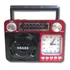 Rádio Portátil Am Fm A Pilha E Energia Usb Recárregavel Cor Vermelho 110v/220v