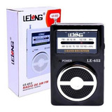Rádio Portátil Am fm Le 652 Lelong Mini Pilha Fone De Ouvido