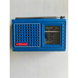 Radio Portátil Am Fm Oc A Pilhas E 110 220v Motoradio Azul