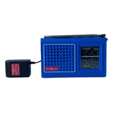 Radio Portátil Am Fm Oc A Pilhas E 110 220v Motoradio Azul