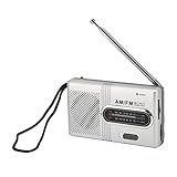 Rádio Portátil AM FM Rádio Digital De Bolso Rádio Transistor Compacto Com Alto Falante De 5 W E Fone De Ouvido Para Casa Ao Ar Livre 2 Pilhas AA Alimentadas Excluídas