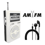Rádio Portátil Analógico Am fm Fone