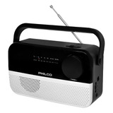 Rádio Portátil Philco Am Fm Bluetooth Entrada Auxiliar 110 Cor Preto 110v