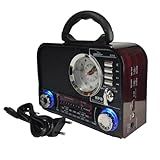 Rádio Portatil Retro Vintage Antigo Bluetooth Usb Pendrive Bateria Recarregavel Cabo Direto Energia Cor Vinho