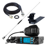 Rádio Px 80 Canais Antena Bobina 67cm Cabo 5 5m Caminhonete