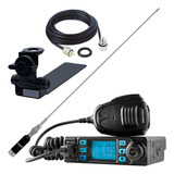 Rádio Px 80 Canais Antena Bobinada Cabo 5 5m Caminhonete