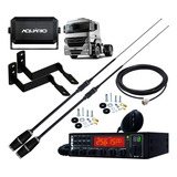 Rádio Px 80 Canais Argentina Black Cabo Caixa Som Mb Axor