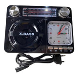 Rádio Relógio Bluetooth Retrô Fm Am Sw Usb Aux P2 Lanterna