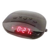 Rádio Relógio Despertador Vst 908 Am E Fm Digital Led Cor Preto Bivolt
