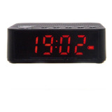 Rádio Relógio Digital Alarme Bt aux fm sd Le 674 Preto