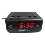 Rádio Relógio Digital Despertador Alarme Duplo Lelong Le 671 Cor Colorido