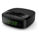 Rádio relógio Digital Philips Tar3205 37 Cor Preta