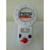 Rádio   Relógio Pepsi Antigo C  Caixa E Manual   Funcionando