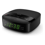 Rádio Relógio Phillips Com 2 Alarmes Rádio Fm Snooze Bivolt