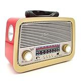 Rádio Retro A3199T Lanterna Bluetooth Fm Pendrive -Vermelho-