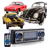 Rádio Retrô Carro Antigo Usb Bluetooth