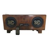 Rádio Retro Fm  Sw  Pendrive  Bluetooth  Madeira Mdf Potente