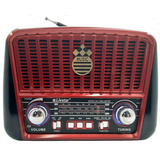 Radio Retro Portátil Bluetooth Recarregável Com