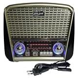 Rádio Retro Portátil FM AM Com Bluetooth USB Entrada Para Pendrive Bivolt 110 220V Cabo De Energia