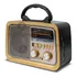 Rádio Retrô Portátil Mp3 Usb Cartão Sd Am Fm C/bluetooth Cor Preto 110v/220v