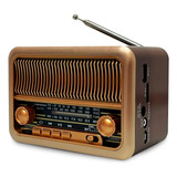 Radio Retro Vintag Antigo Am Fm Sd Usbmp3 Bluetooth 110 220v