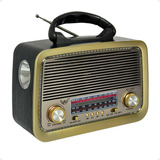 Radio Retro Vintage A Pilha E Tomada Am Fm Bluetooth Mp3 Usb
