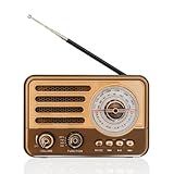 Rádio Retrô Vintage AM FM Altomex Com Bluetooth MP3 E Pen Drive Design Clássico Dourado