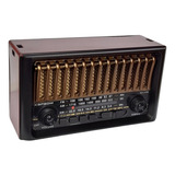 Rádio Retro Vintage Antigo Bluetooth Am Fm Sd Usb Mp3 Mini
