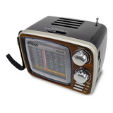 Rádio Retro Vintage Bluetooth Design Tv Antiga Am Fm Xdg 34