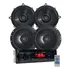 Rádio Roadstar + 4 Alto Falante Bomber 5 E 6 Pol 100w Cada Cor Preto