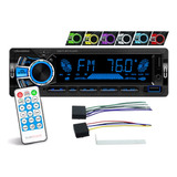 Rádio Som Mp3 Automotivo 7 Cores Bluetooh Pendrive Sd 4x45w
