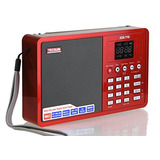 Rádio Tecsun Icr 110 Am fm Stéreo Mp3 Vermelho Frete Grátis
